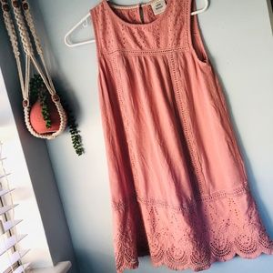 Pink Sleeveless Mini Dress Lace Detail Barbiecore